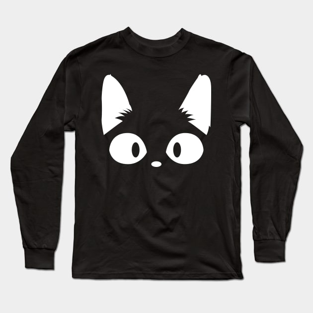 Black Cat Love Long Sleeve T-Shirt by WildHusky